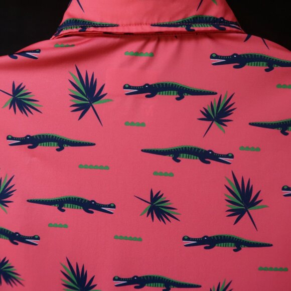 Waggle Pink Gator Stretch Polo (M) NICE!! ⛳️ - Picture 5 of 10